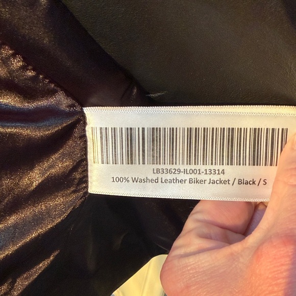 NWT Quince Women’s Washed Leather Biker Jacket – Black – Size Small - Picture 9 of 16